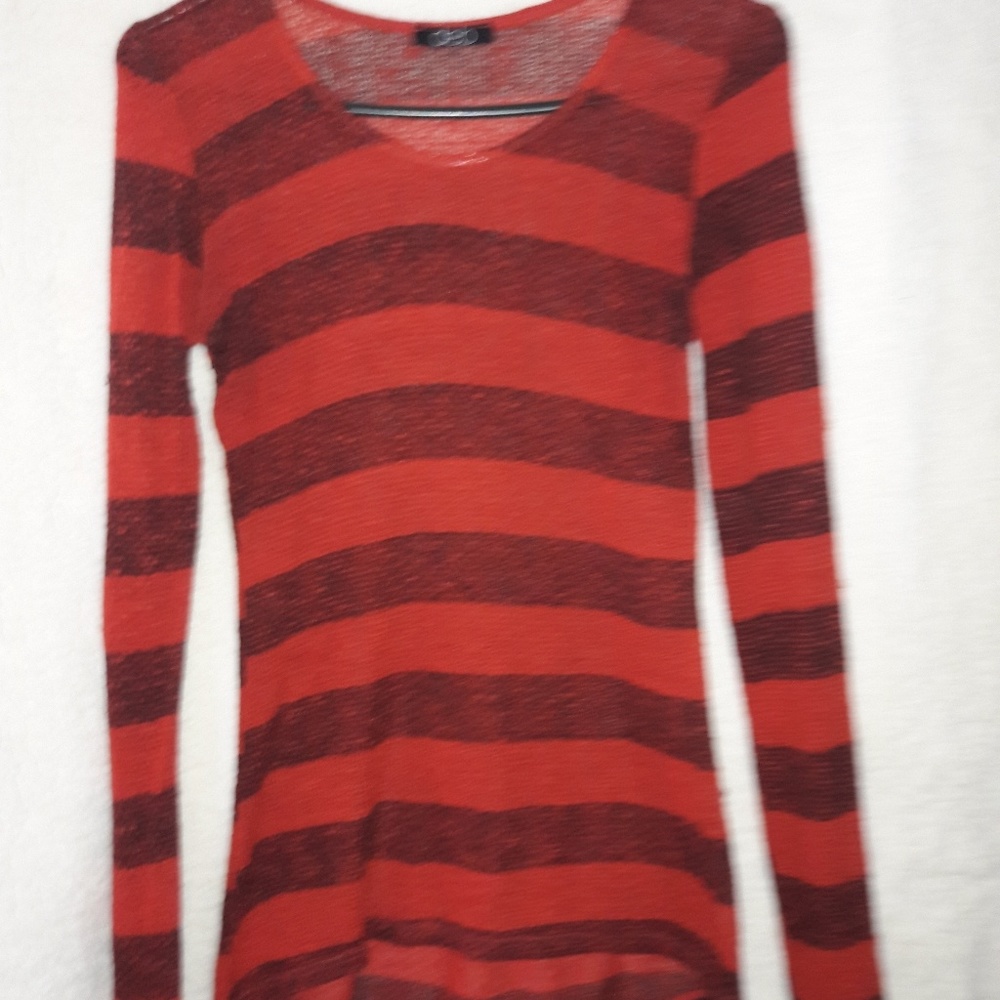 Red and black stripes shirt